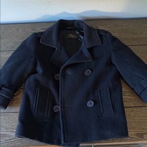 Navy Peacoat with Button Details